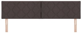 Cabeceira Design Blocos de Diamante Castanho Escuro 180 cm, Tecido.