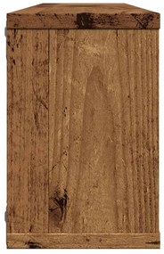 Prateleiras parede em cubo 2pcs deriv. de madeira madeira velha