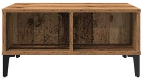 Mesa de Cafe da vidaXL Madeira Antiga 60x60x30 cm Madeira Engenharia