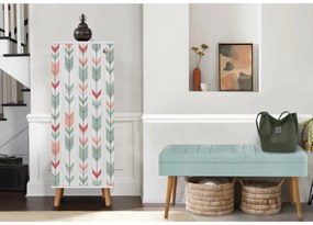 Conjunto de Mobiliário de Entrada Vegas – Branco e Verde Mar – Medidas