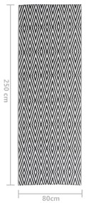 Tapete de exterior 80x250 cm ARAKIL PP preto