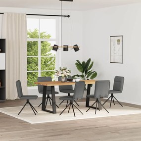 vidaXL Cadeiras de jantar 6 pcs tecido cinzento-escuro