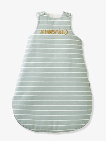 Saco de bebé sem mangas, tema #Baby cinzento claro as riscas