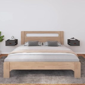 Mesas de cabeceira de parede 2 pcs 40x29,5x22 cm cinzento
