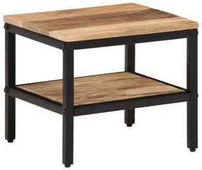 Mesa de centro 35x35x30 cm madeira de mangueira áspera maciça