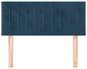 Cabeceira de cama veludo 80x5x78/88 cm azul