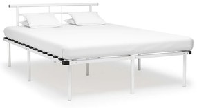 vidaXL Estrutura de cama em metal 140x200 cm branco