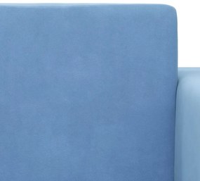 Sofá-cama infantil de 2 lugares pelúcia azul