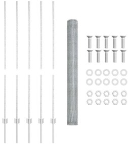 Postes de Cerca vidaXL 10 pcs U-Channel 140 cm Aço Galvanizado