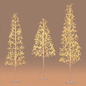 Árvore de Bétula Iluminada ,Altura 150 cm 280 Luzes LED Brancas Quentes, Branco