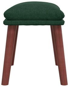 Apoio de pés 45x29,5x35 cm tecido verde-escuro