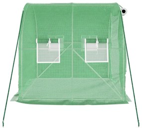 Estufa com estrutura de aço 4 m² 2x2x2 m verde