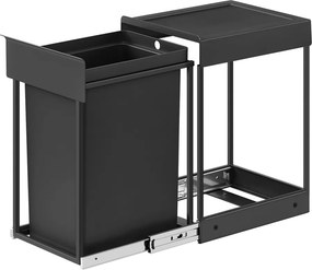 Caixote do lixo de cozinha, para armário inferior, 1 x 20 L 34,7 x 25,7 x 43,4 cm (C x L x A) Preto
