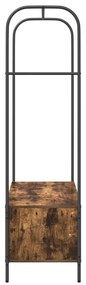 Cabide com Prateleiras Carvalho Fumado 100x44x160 cm