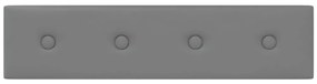 Painel parede 12pcs 60x15 cm couro artificial 1,08 m² cinza