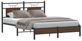 Estrutura cama s/ colchão derivados madeira carvalho castanho