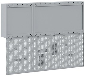 Conjunto de Armário de Ferramentas e Painel de Ferramentas de 5 Peças