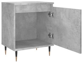 Mesas cabeceira 2pcs 40x30x50cm derivados madeira cinza-cimento