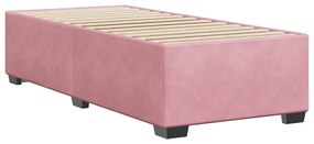 Estrutura de cama 80x200 cm veludo rosa