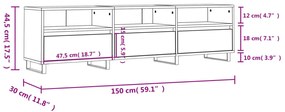 Móvel de TV 150x30x44,5 cm derivados de madeira cinza cimento