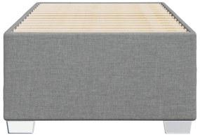 Estrutura de cama sem colchão 90x200 cm tecido cinzento-claro