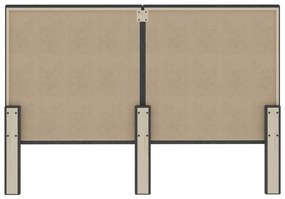 Cabeceira de cama 160x200 cm tecido cinzento-escuro