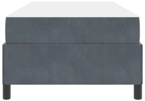 Estrutura da Cama Branco e Cinza Claro 90 x 190 cm Veludo