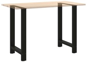 Pés para mesa de bar pretos 2 peças 60x(90-91) cm aço