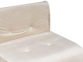 Sofá-cama de 1 lugar em veludo creme VESTFOLD Beliani