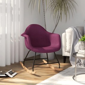 vidaXL Cadeira de baloiço tecido roxo
