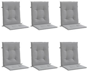 Almofadões lombares p/ cadeiras de jardim 6pcs oxford cinza