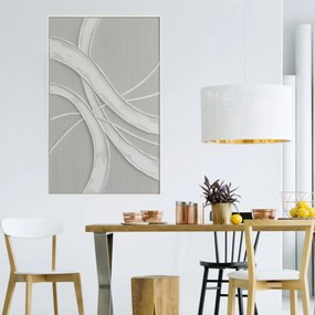 Autocolante vertical - Riscas entrelaçadas e relevo industrial