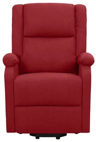 Poltrona elevatória de massagens tecido vermelho tinto