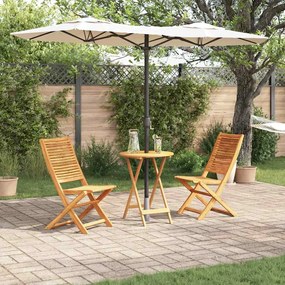 vidaXL Conjunto de Mobiliário Exterior Manual 3 pcs 60 x 60 x 75 cm