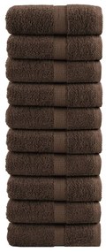Toalhas de mãos premium SOLUND 10pcs 30x30cm 600 g/m2 castanho