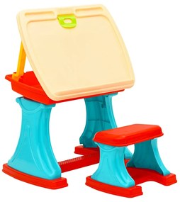 Secretária de aprendizagem infantil e cavalete ajustável