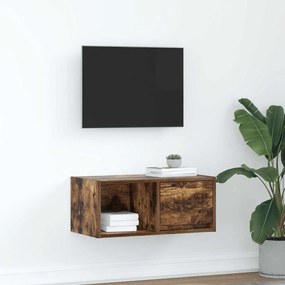 vidaXL Móvel de TV 60x31x25,5 cm derivados de madeira carvalho fumado