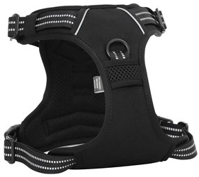 Peitoral para cães com faixas refletoras ajustável XL preto