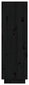 Sapateira 60x34x105 cm madeira de pinho maciça preto