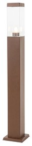 Candeeiro de poste exterior moderno castanho ferrugem 80 cm - Malios Moderno