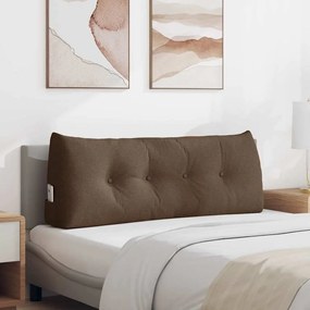vidaXL Travesseiro para Costas Castanho 120 x 24 x 50 cm tecido