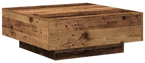 Mesa de Café VidaXL Madeira Velha 80x80x31 cm em Madeira de Engenharia