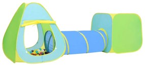 vidaXL Tenda de brincar infantil com 350 bolas multicolorido