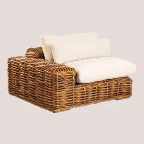 Módulo De Canto Esquerdo Para Sofá Modular De Jardim Em Rattan Milu Style Natural - Sklum