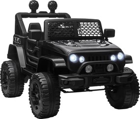 Carro elétrico infantil de 12 V com comando à distância, preto