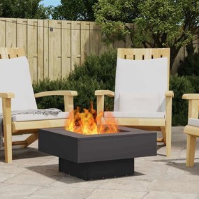 vidaXL Fire Pit Preto 60 x 60 x 30 cm Aço laminado a frio