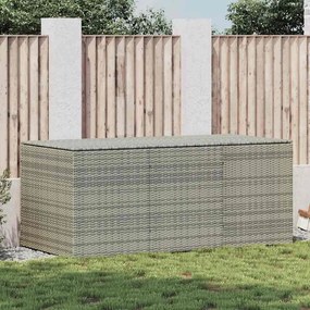 vidaXL Caixa de arrumação para jardim 180x90x70 cm vime PE cinzento