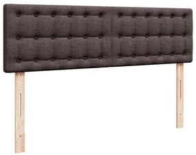 Cama otomana com colchão 140x190 cm tecido castanho escuro