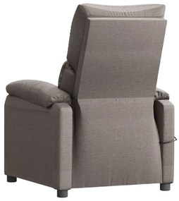 Poltrona de massagens tecido cinza-acastanhado