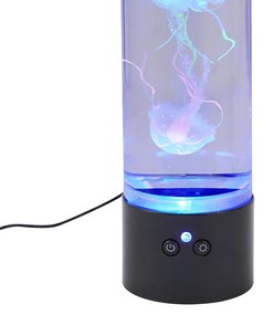 Tubo de Bolhas Preto 30cm incl. LED RGB - Dweller Moderno